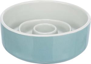 Slow Feed skål, keramik, 0.9 l/ø 17 cm, grå/blå