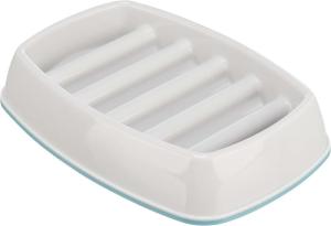 Slow Feed skål, plast/TPR, 0.25 l/21x14 cm, grå