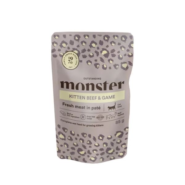 Monster Pouches Kitten Beef/ Game 85 g