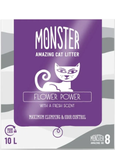 Monster Kattsand Flower Power 10L 3-pack