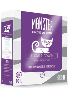 Monster Kattsand Flower Power 10L 3-pack