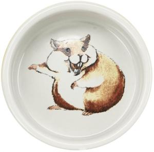 Keramikskål hamster, 80 ml/ø 8 cm, multifrg/cream