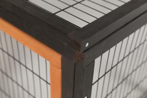 Utehage Natura med hus, 150x53x150cm, svart/brun