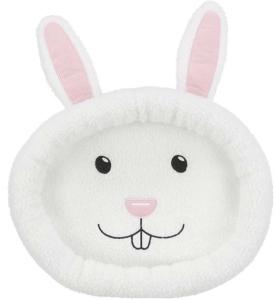 Rabbit face cuddly bädd, oval, 40x33 cm, ullvit