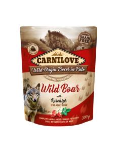 CarniLove Dog Pouch Paté Wild Boar with Rosehips 300g