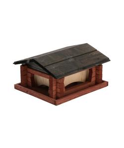 Fågelbord Stuga Mellan Röd/Svart 26X21X13 cm