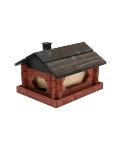 Fågelbord Stuga Jätte Röd/Svart 40X31X26 cm
