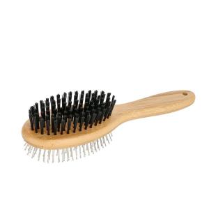 Dogman Borste 2-i-1 Bamboo M 22cm