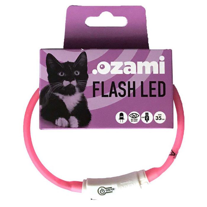 Halsband Flash LED Rosa
