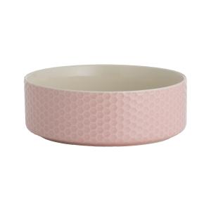 Keramikskål Honeycomb Rosa Hund