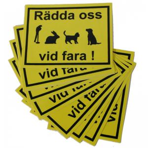 Dekal  Rädda Oss Vid Fara