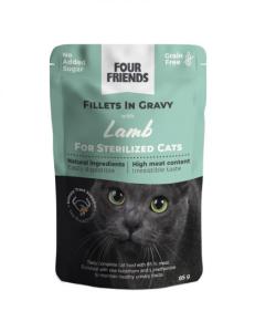 FourFriends Cat Sterilized Lamb in Gravy Pouch
