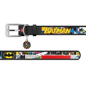 WAUDOG Hundhalsband Läder med Smart ID Bricka Batman