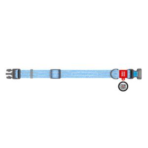 WAUDOG Re-Cotton Hundhalsband med Smart ID-Bricka Reflex, Blue