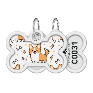 WAUDOG Smart ID Bricka för Hund & Katt, Corgi