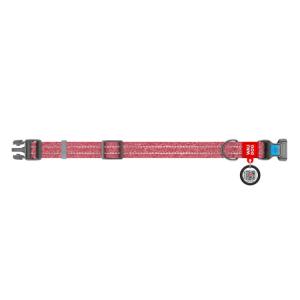 WAUDOG Re-Cotton Hundhalsband med Smart ID-Bricka Reflex, Red