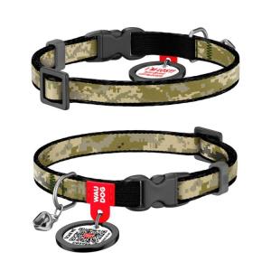 WAUDOG Katthalsband Nylon med Smart ID bricka (Kamoflage 10mm 20-30cm)