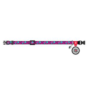 WAUDOG Katthalsband Nylon med Smart ID bricka Monster Eye (10mm 20-30cm)