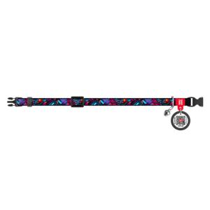 WAUDOG Katthalsband Nylon med Smart ID bricka Endless Worlds (10mm 20-30cm)