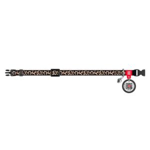 WAUDOG Katthalsband Nylon med Smart ID bricka (Leopard 10mm 20-30cm)