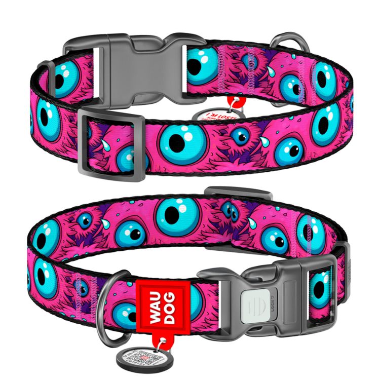 WAUDOG Hundhalsband Nylon Monster Eye