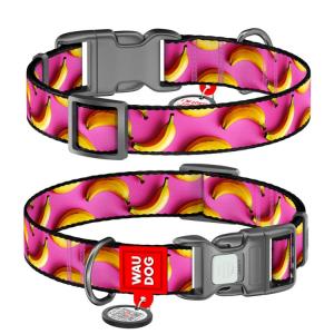 WAUDOG Hundhalsband Nylon Bananas On Pink