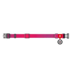 WAUDOG Mono Hundhalsband Reflex med Smart-ID bricka Rosa