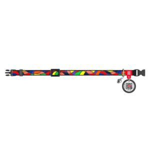 WAUDOG Katthalsband Nylon med Smart ID bricka Vitrage (10mm 20-30cm)