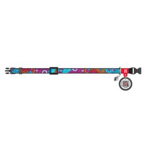 WAUDOG Katthalsband Nylon med Smart ID bricka (Summer 10mm 20-30cm)