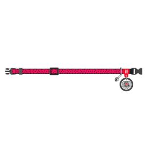 WAUDOG Katthalsband Nylon med Smart ID bricka Watermelon (10mm 20-30cm)