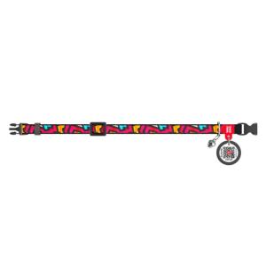 WAUDOG Katthalsband Nylon med Smart ID bricka Grafitti (10mm 20-30cm)