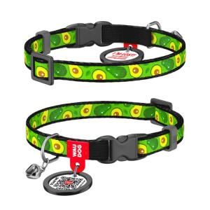 WAUDOG Katthalsband Nylon med Smart ID bricka (Avocado 10mm 20-30cm)