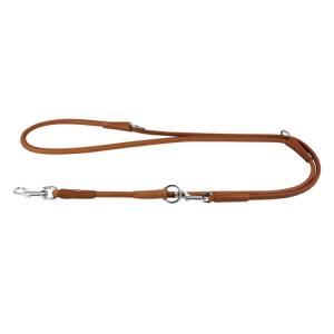 WAUDOG Soft Justerbart Rundsytt Läderkoppel, Brun