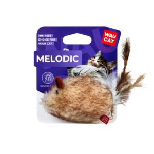 WAUCAT Kattleksak Mus med Kattmynta Pip & Fjäder 13cm