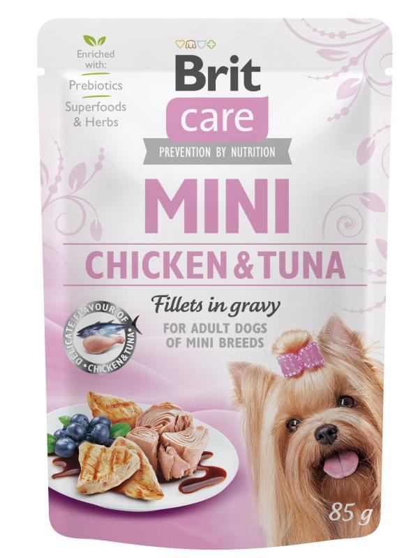 Brit Care Mini Chicken & Tuna fillets in gravy 85g