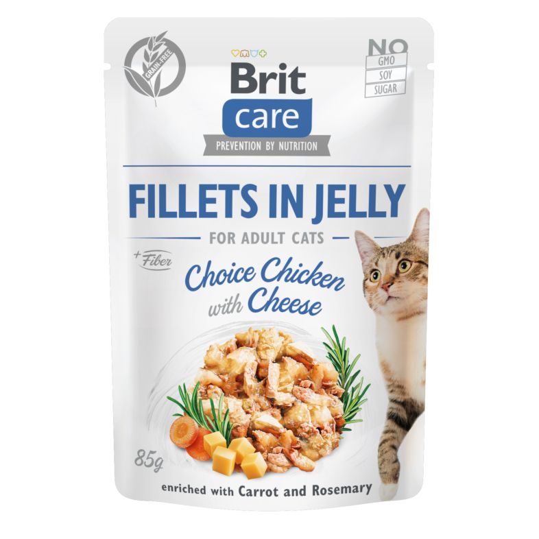 Brit Care Cat Pouch Fillets in Jelly with Chicken&Cheese 85g