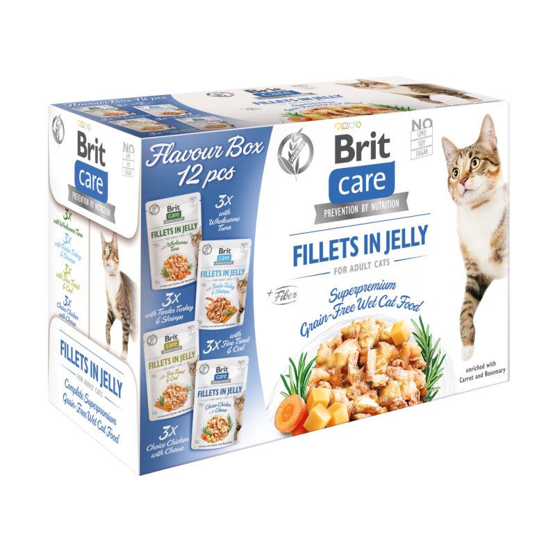 Brit Care Cat Pouch FlavourBox Fillet in Jelly 12x85g