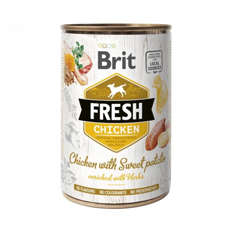 Brit Fresh Cans Chicken With Sweet Potato 400g 6-pack