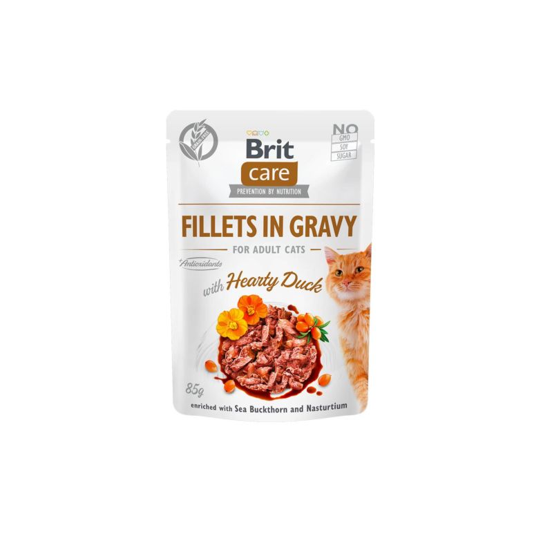 Brit Care Cat Pouch Fillets in Gravy with Duck 85g
