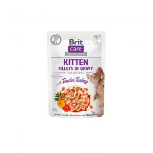 Brit Care Cat Pouch Fillets in Gravy with Turkey for Kitten 85g