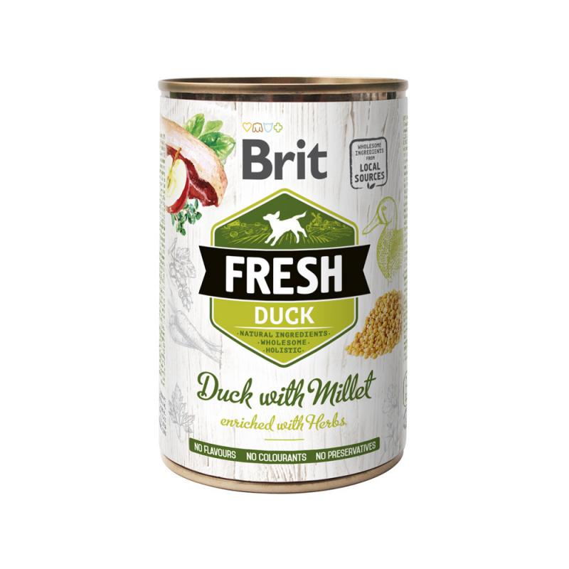 Brit Fresh Cans Duck With Millet 400g 6-pack