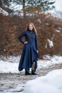 Täckkjol Thermo Marinblå