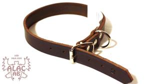 Alac Halsband Läder Mörkbrun
