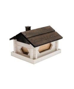 Fågelbord Stuga Jätte Vit 40X31X26 cm