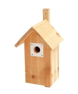 Fågelholk Ø35 mm m hackskydd, sadeltak