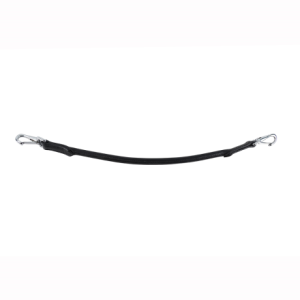 Sadelhandtag i läder 41cm Svart med silverfärgade spännen