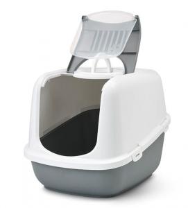 SAVIC Kattlådehus Nestor Jumbo 66x48x46cm Vit/Grå