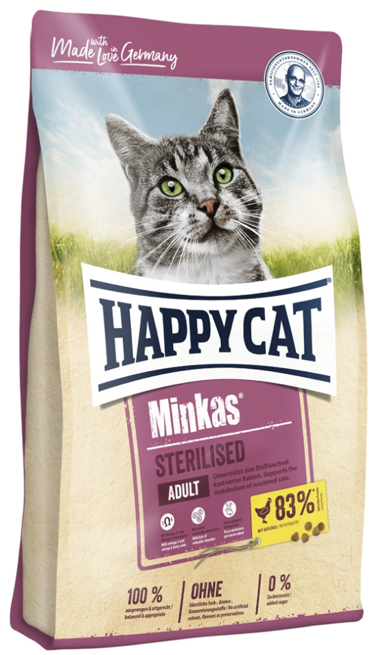 Happy Cat Minkas Sterilised Fågel 10kg