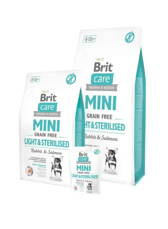 Brit Care Mini Grain free Light & Sterilised 7kg 2-pack