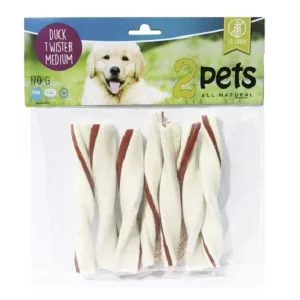 2pets Tuggtwister med ankfilé hundtugg medium 170 gram 8-pack
